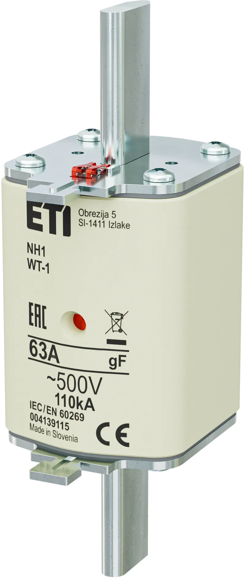  NH1/WT-1 gF 63A/500V 004139115