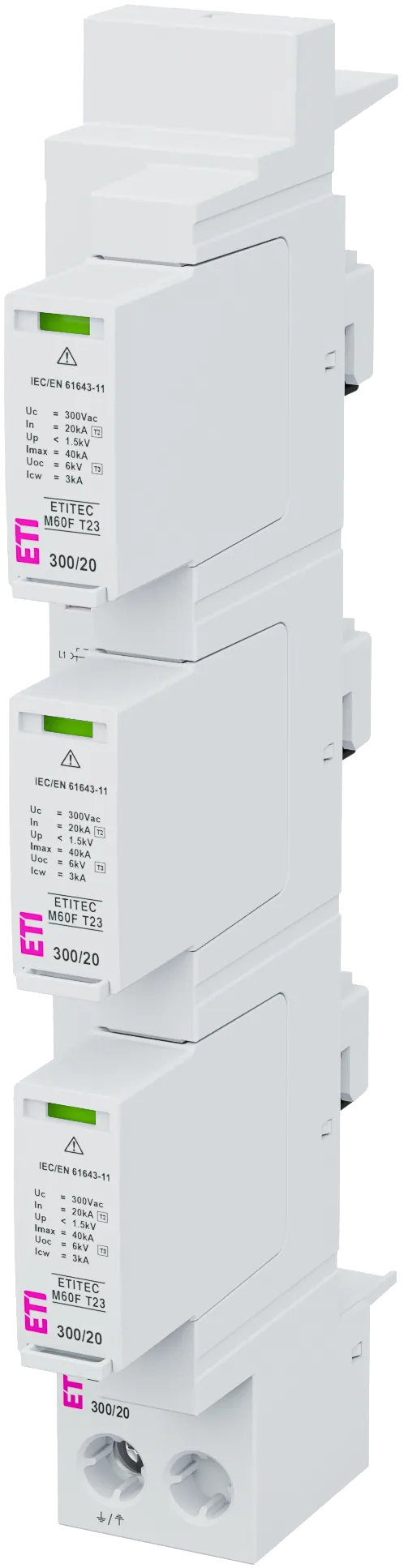 AC busbar surge arrresters