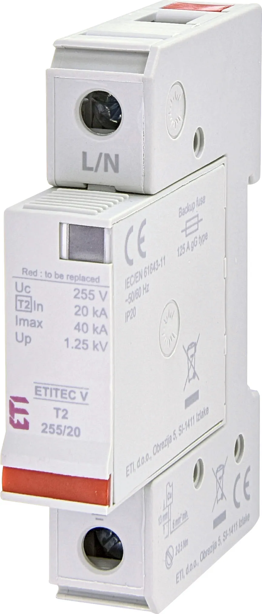  ETITEC V T2 255/20 1+0 002442952