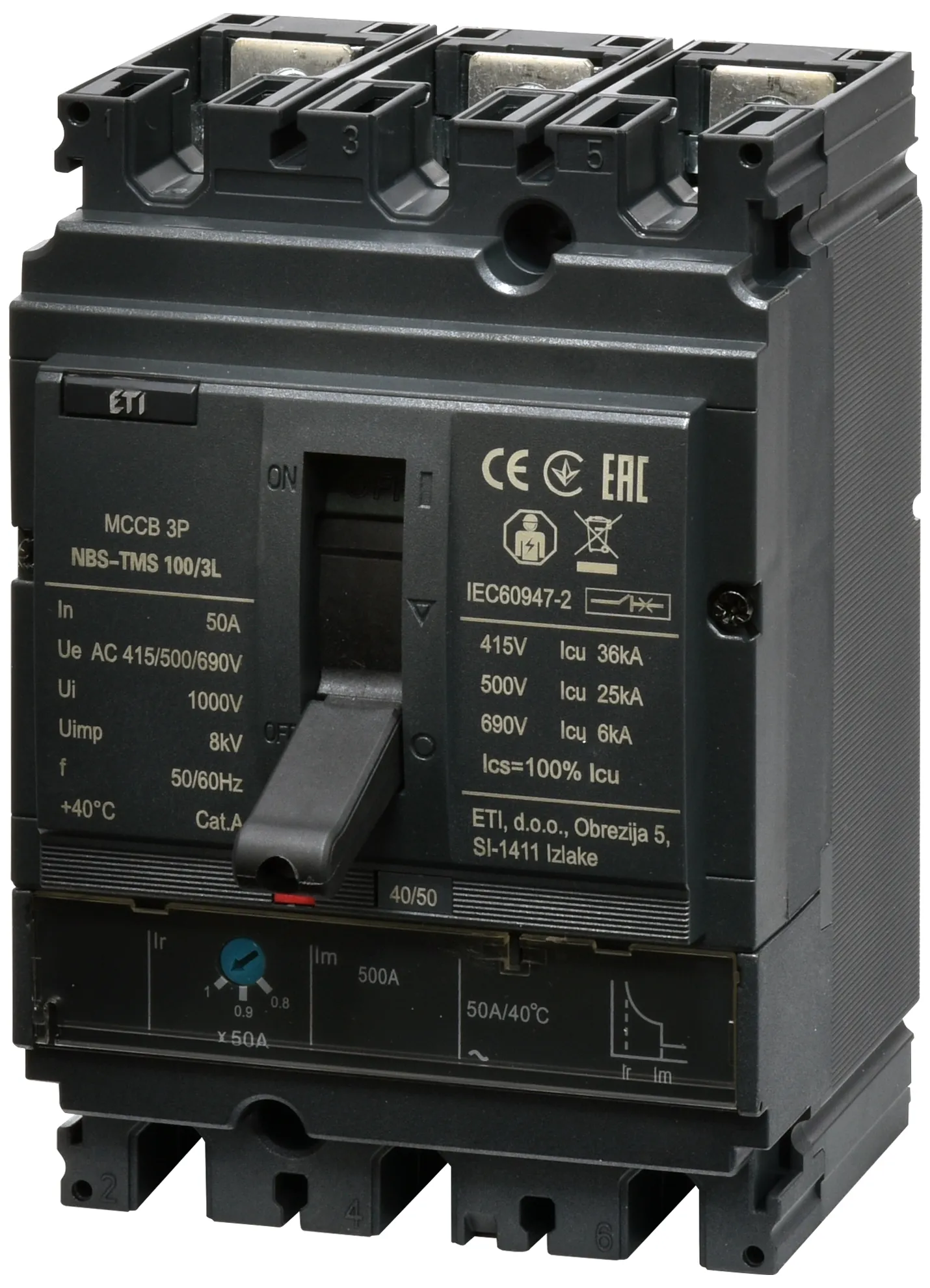  NBS-TMS 100/3L  50A 3P 004673004