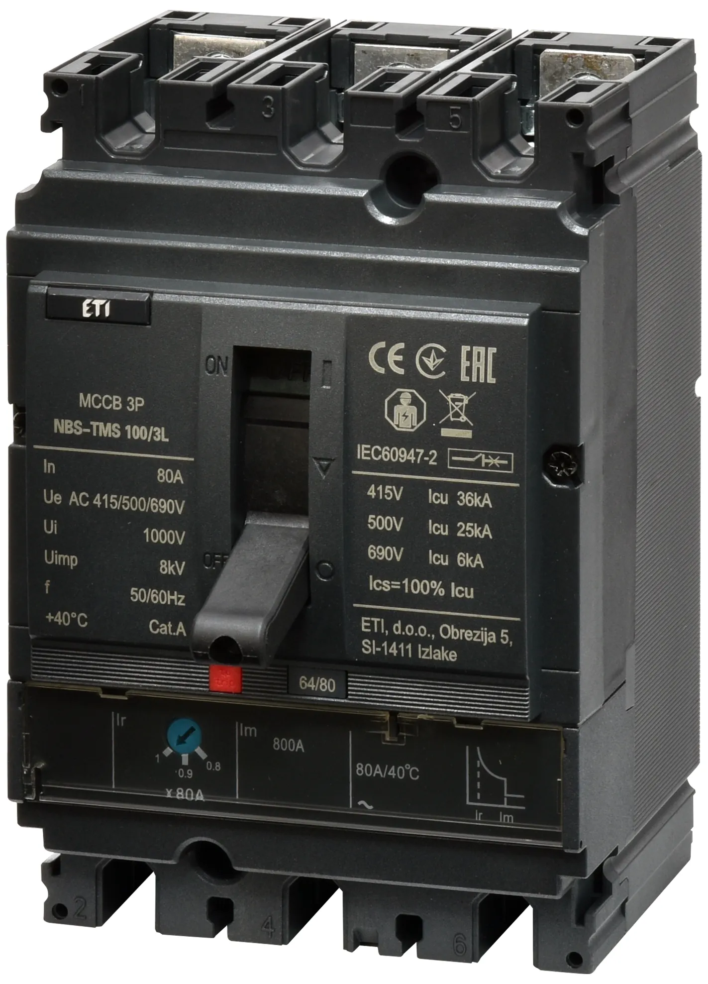  NBS-TMS 100/3L  80A 3P 004673006