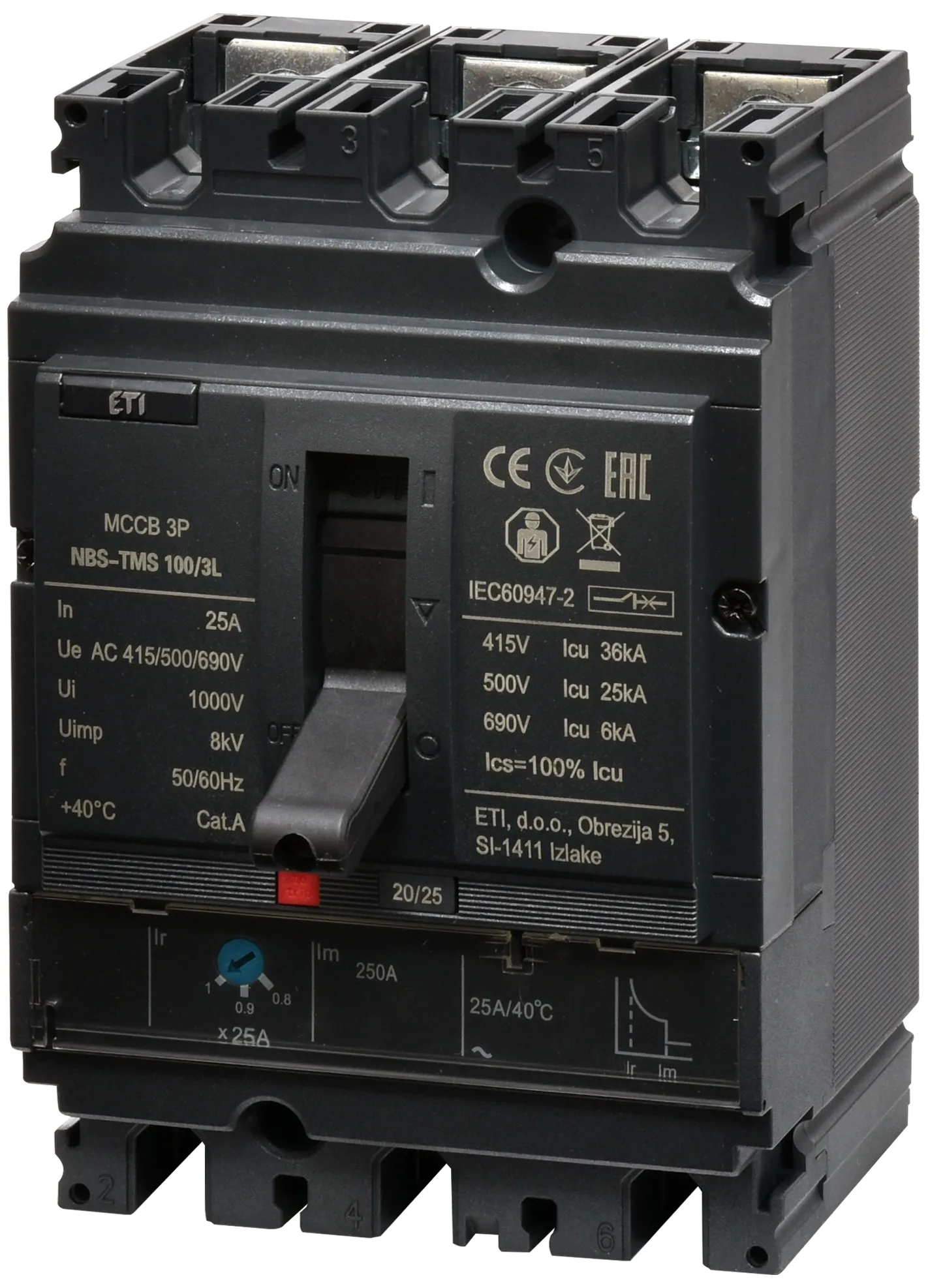  NBS-TMS 100/3L  25A 3P 004673010