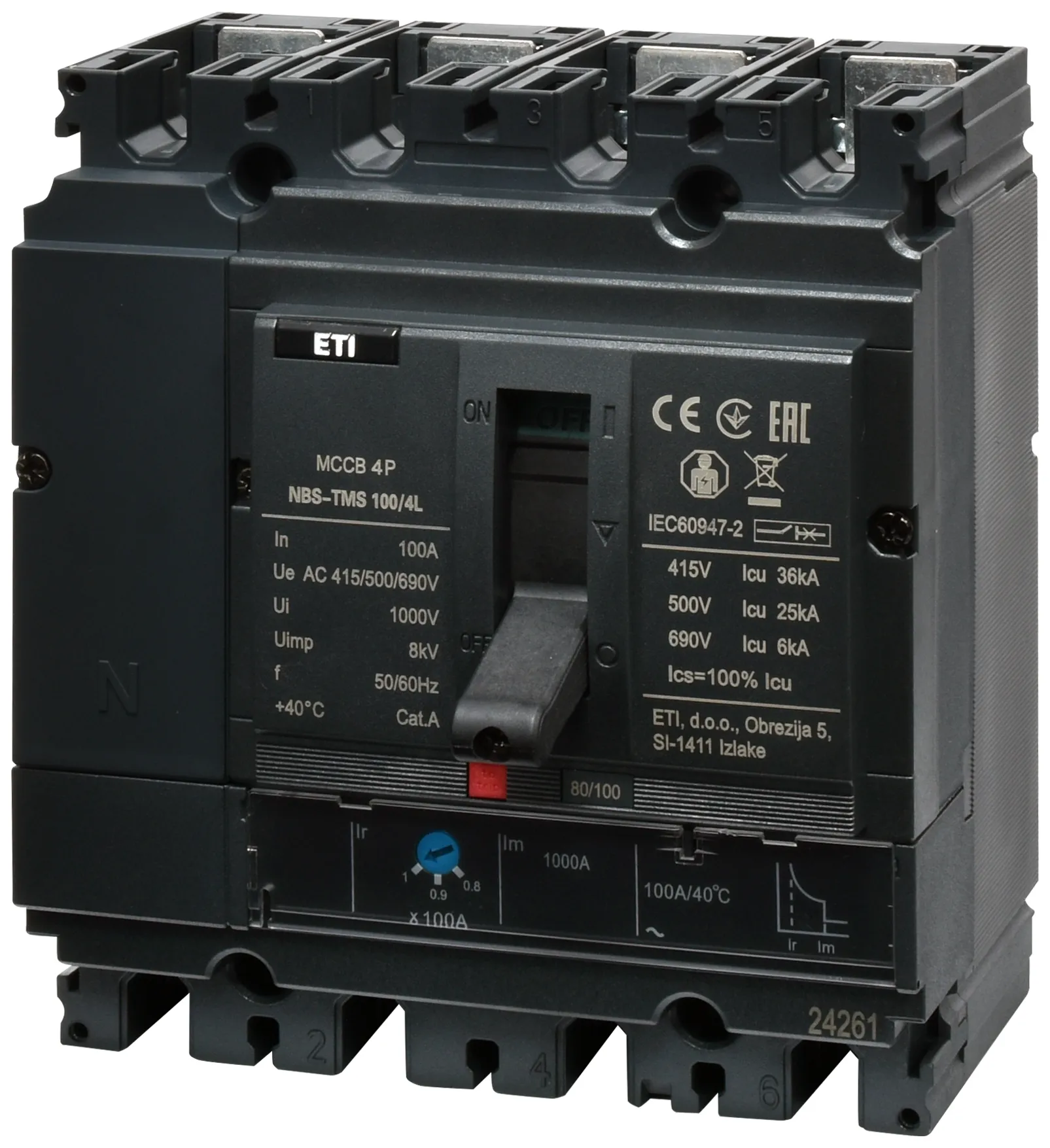  NBS-TMS 100/4S  20A 4P 004673031