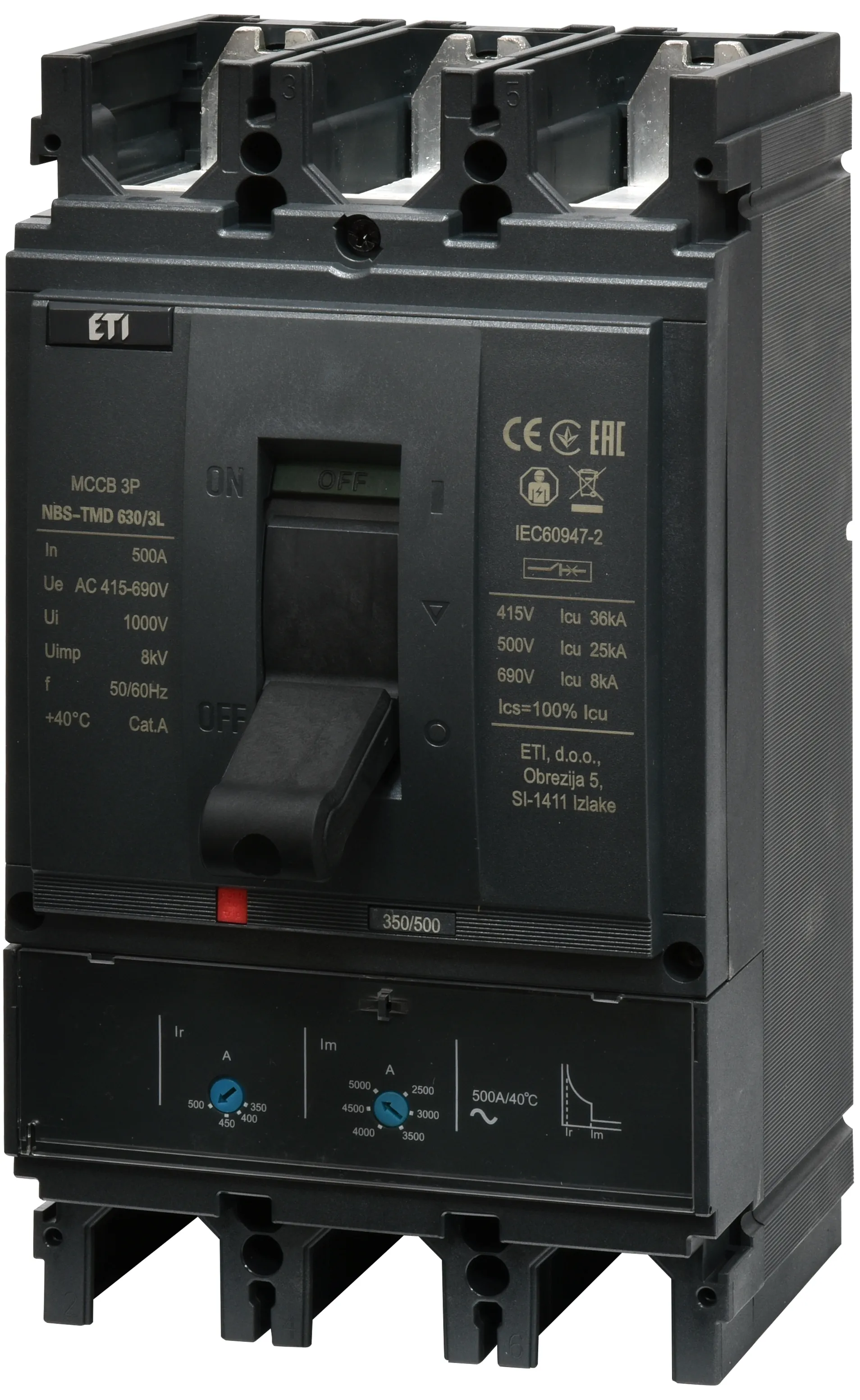  NBS-TMD 630/3L 500A 3P 004673131