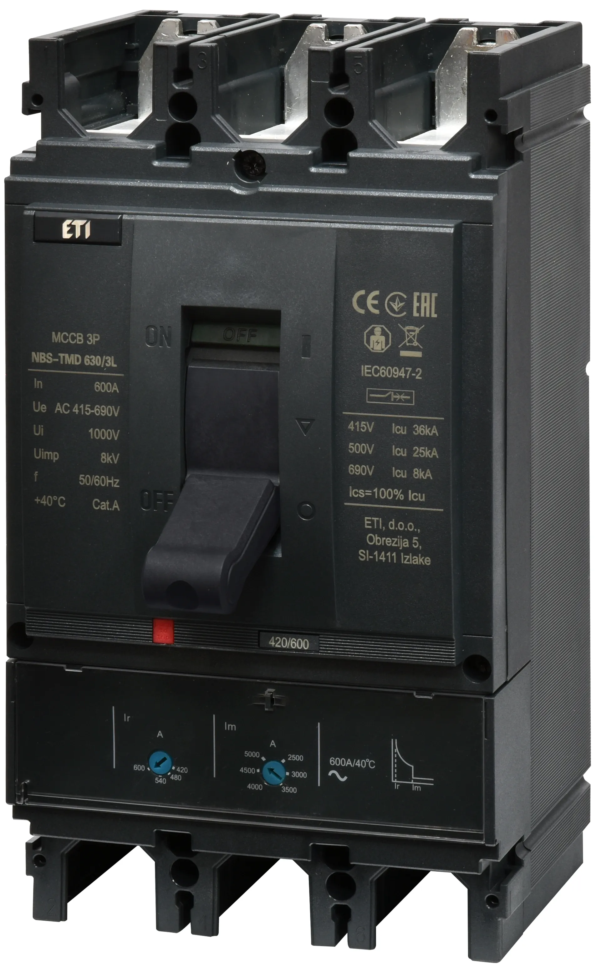  NBS-TMD 630/3L 600A 3P 004673132