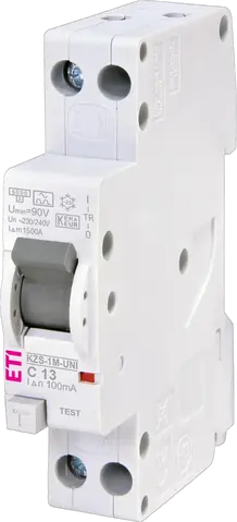 KZS-1M-UNI 1p+N A C13/0.1