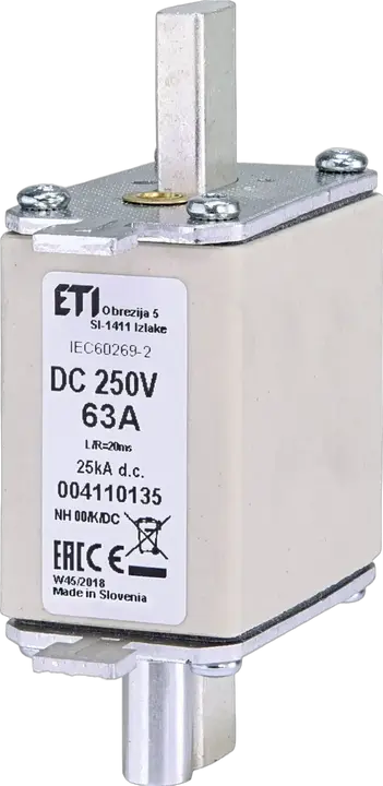 Slika NH00/K 63A/250V DC