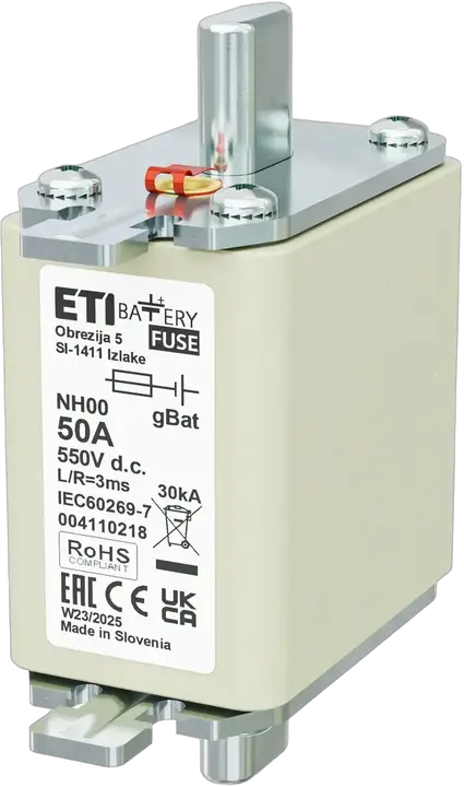 Slika NH00 gBat 50A/550V DC