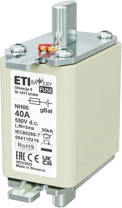 Slika NH00 gBat 40A/550V DC