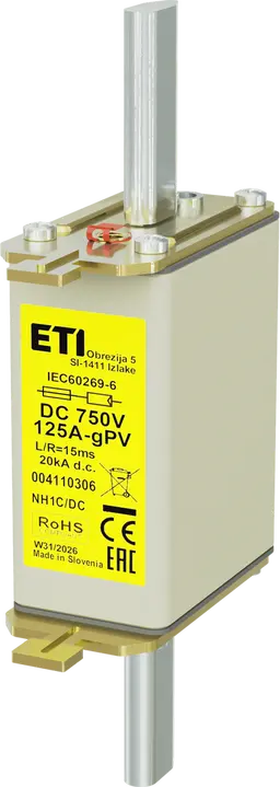 Slika *NH1C gPV 125A/750V DC