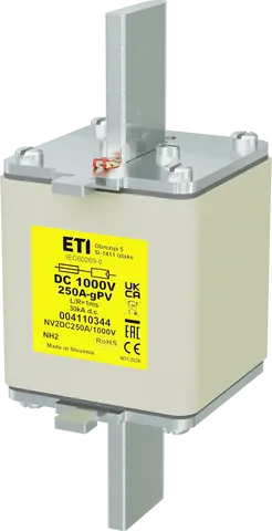 Slika NH2 gPV 250A/1000V DC