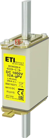 Slika NH1C gPV 32A/1000V DC