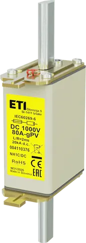 Slika NH1C gPV 80A/1000V DC