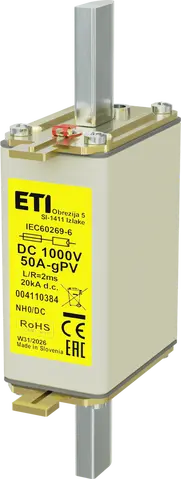 Slika NH0 gPV 50A/1000V DC