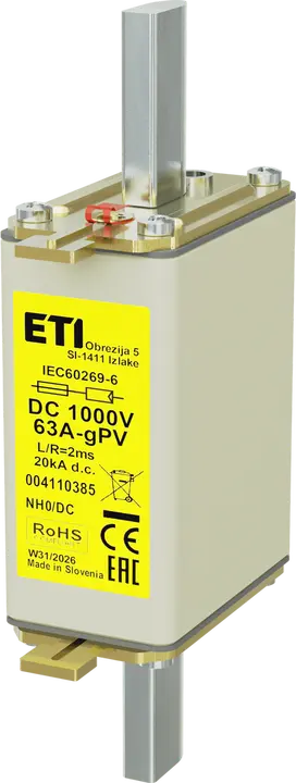 Slika NH0 gPV 63A/1000V DC