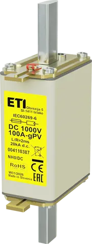 Slika NH0 gPV 100A/1000V DC