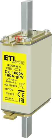 Slika NH0 gPV 160A/1000V DC