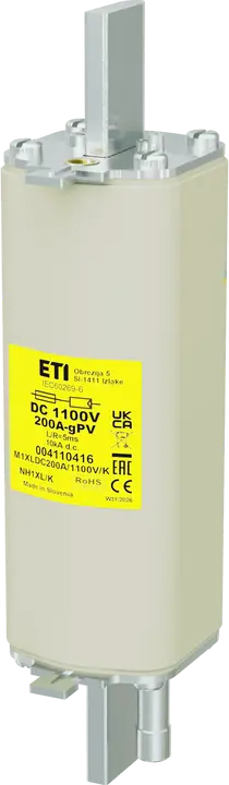 Slika NH1XL/K gPV 200A/1100V DC