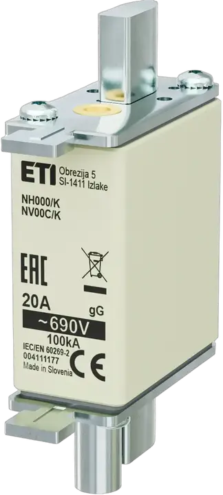 Slika NH000/K gG 20A/690V