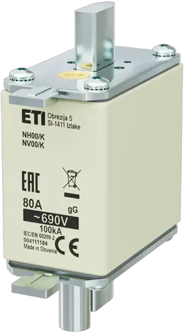 Slika NH00/K gG 80A/690V
