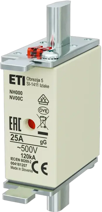 Slika NH000 gG 25A/500V