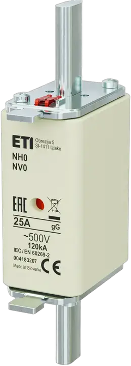 Slika NH0 gG 25A/500V