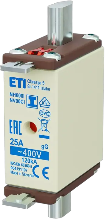 Slika NH000/I gG 25A/400V