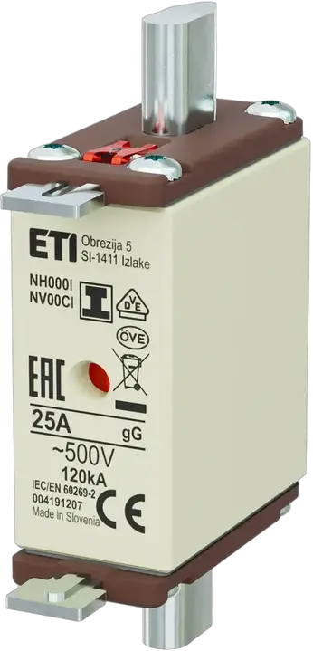 Slika NH000/I gG 25A/500V