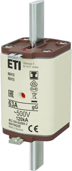 Slika NH1/I gG 63A/500V