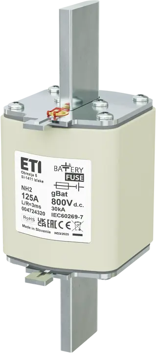 Slika NH2 gBat 125A/800V DC